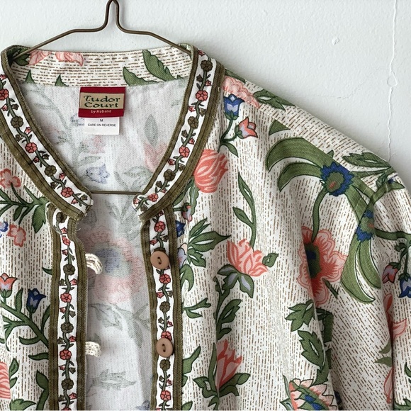 cotton twill flower printed jacket - Picture 3 of 8